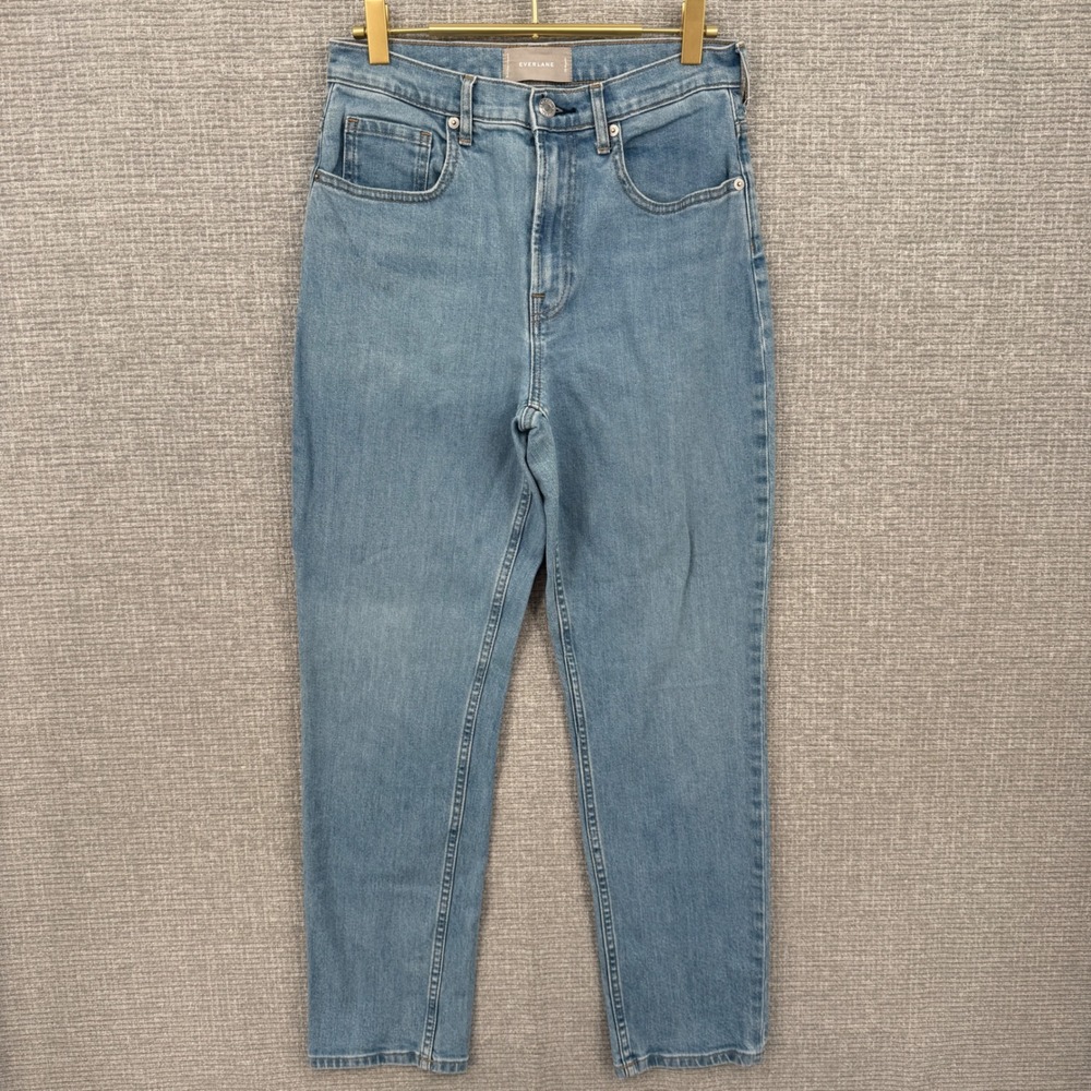 Everlane High Waist Straight Leg Jeans Light Wash Denim Women Size 28 - Picture 1 of 10